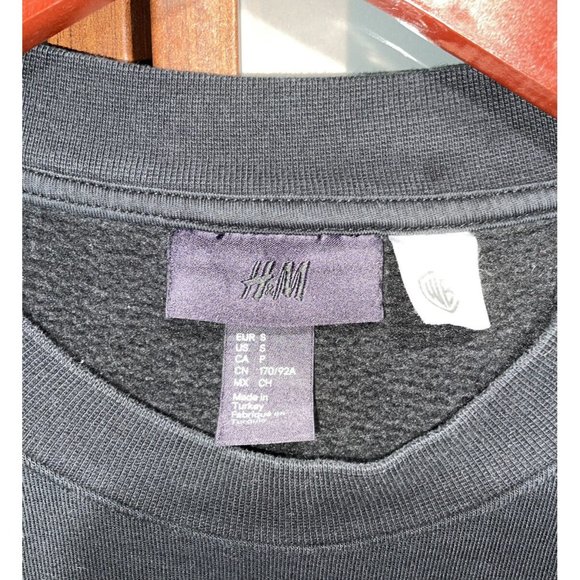 Nightmare On Elm Street x H&M Black Graphic Crewneck Fleece Sweatshirt Size S - Picture 5 of 6